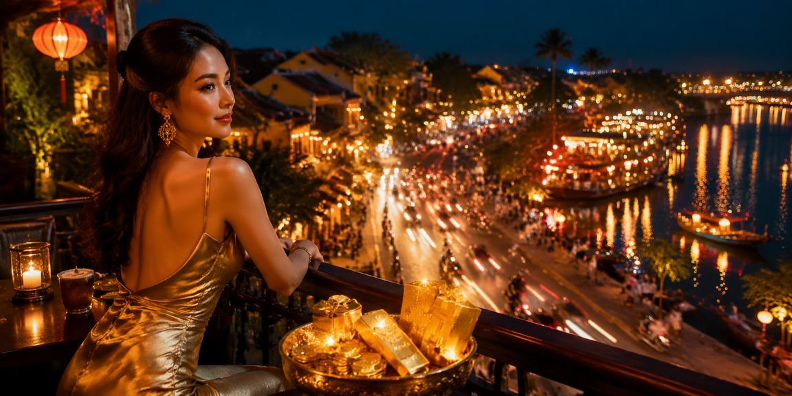 Người dùng tại Hội An thưởng thức cà phê Việt Nam trong khi theo dõi kết quả cá cược trực tuyến